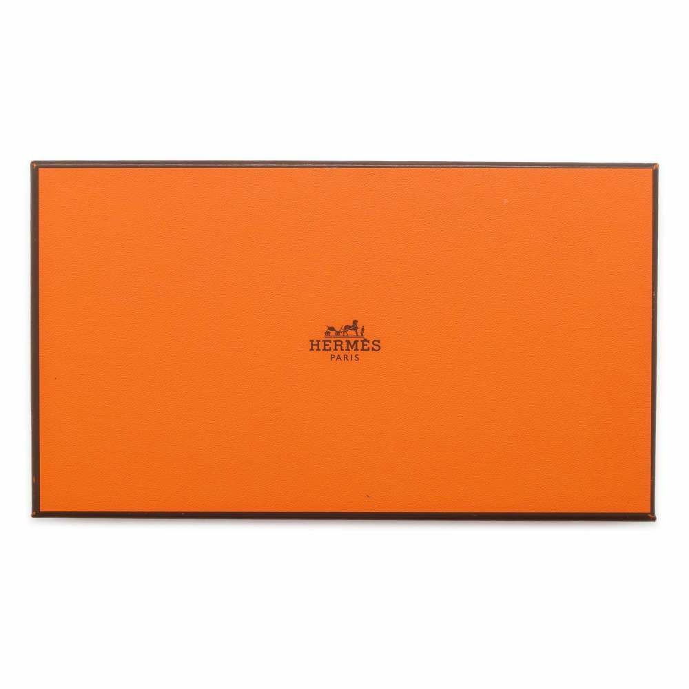 エルメス 長財布 アザップロング シルクイン モーヴペール/シルバー金具 ヴォーエプソン B刻印 財布