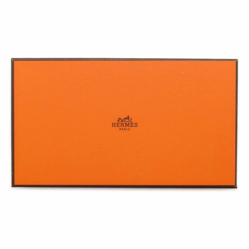 エルメス 長財布 アザップロング シルクイン モーヴペール/シルバー金具 ヴォーエプソン B刻印 財布