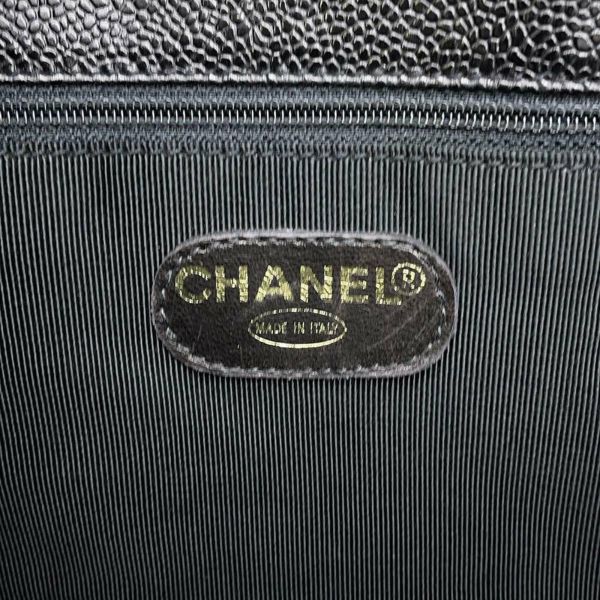 シャネル ショルダーバッグ スーパーモデル キャビアスキン ココマーク CHANEL バッグ トート 黒