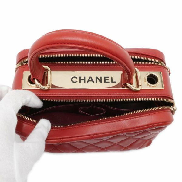 シャネル ハンドバッグ マトラッセ ココマーク ボーリングバッグ ラムスキン CHANEL 2wayショルダーバッグ