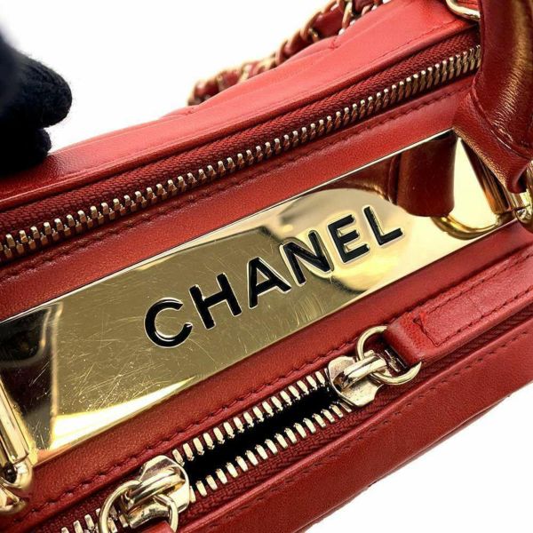 シャネル ハンドバッグ マトラッセ ココマーク ボーリングバッグ ラムスキン CHANEL 2wayショルダーバッグ