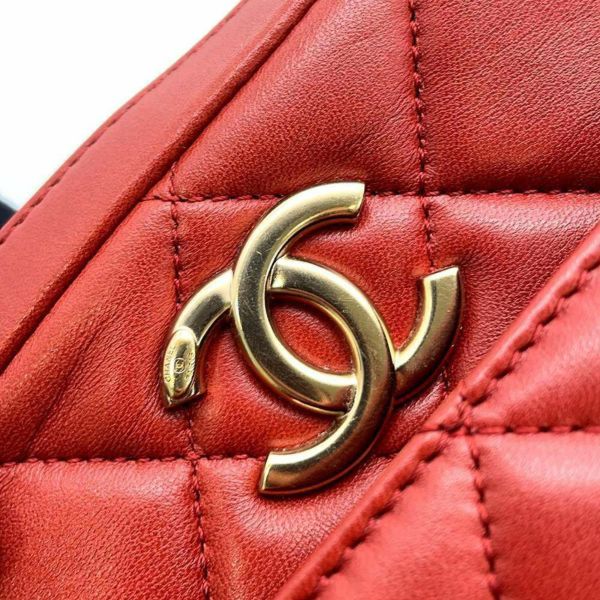 シャネル ハンドバッグ マトラッセ ココマーク ボーリングバッグ ラムスキン CHANEL 2wayショルダーバッグ