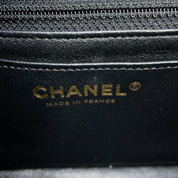 シャネル チェーンショルダーバッグ マトラッセ ココマーク ラムスキン バイカラー CHANEL バッグ 黒 白