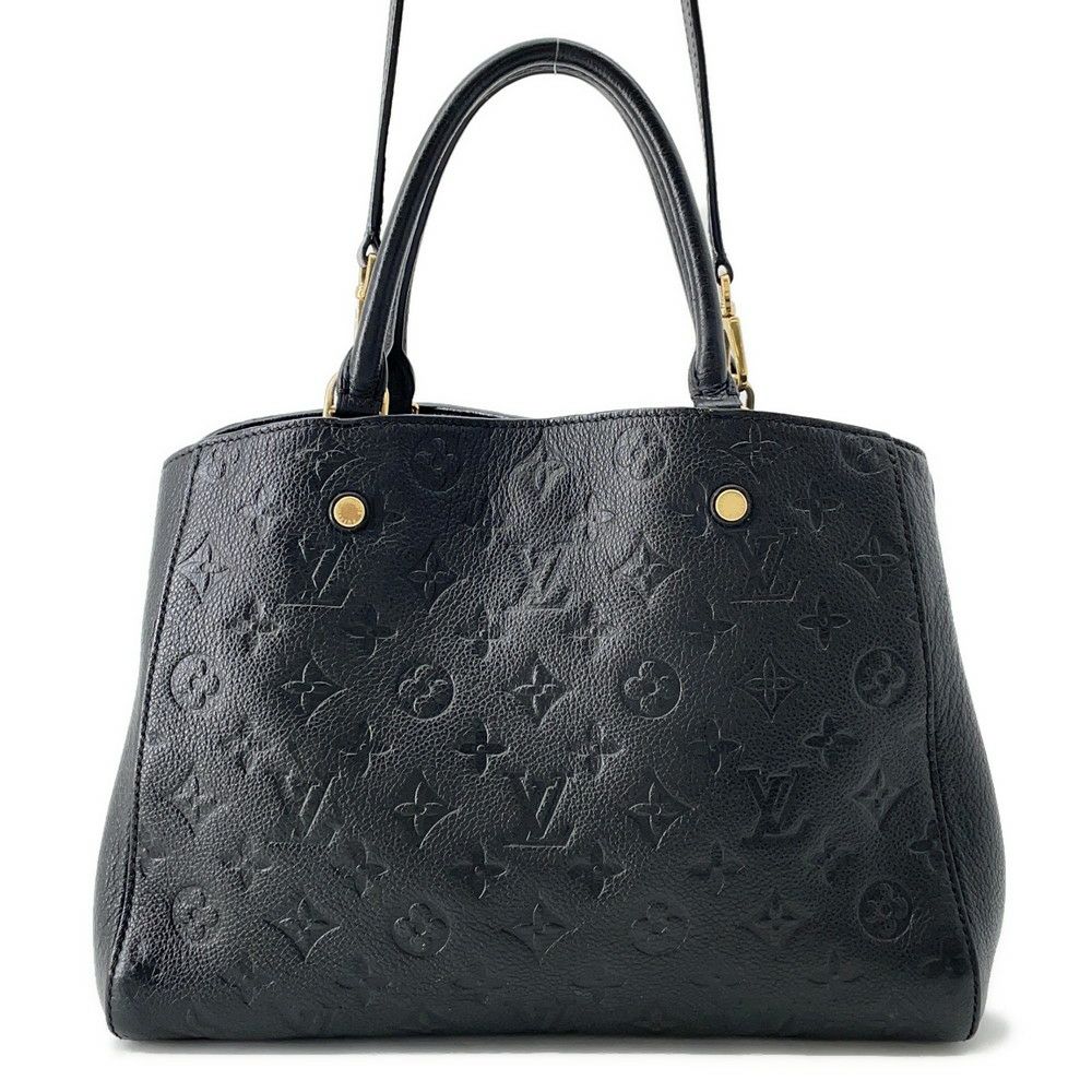 ルイヴィトン ハンドバッグ モノグラム アンプラント モンテーニュMM 2wayショルダーバッグ M41048 黒 ブラック