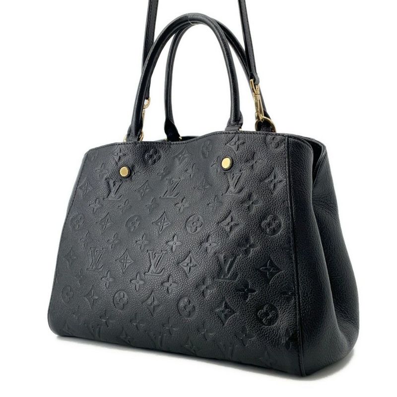 ルイヴィトン ハンドバッグ モノグラム アンプラント モンテーニュMM 2wayショルダーバッグ M41048 黒 ブラック