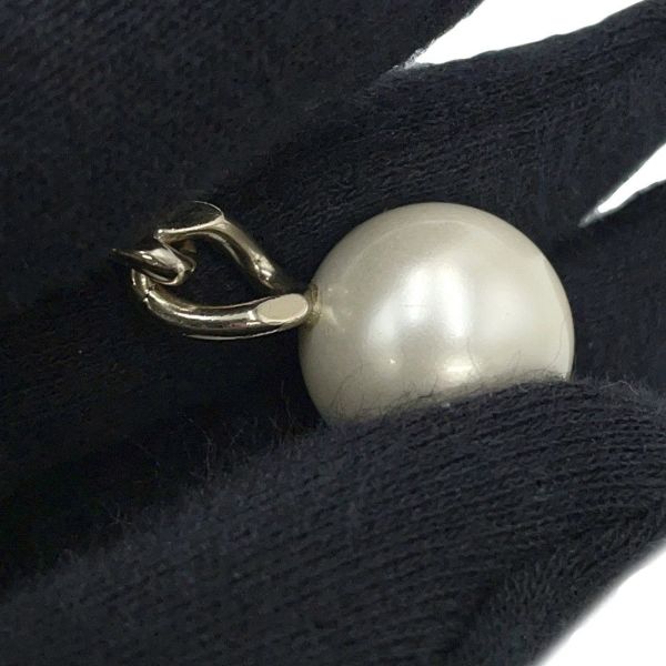 シャネル チェーンショルダーバッグ マトラッセ ココマーク ラウンド フェイクパール ベロア CHANEL 黒