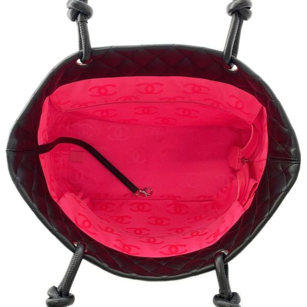 シャネル トートバッグ カンボンライン ラージトート ココマーク レザー A25169 CHANEL 黒