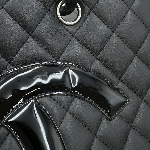 シャネル トートバッグ カンボンライン ラージトート ココマーク レザー A25169 CHANEL 黒
