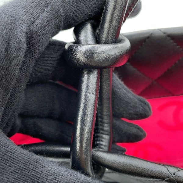 シャネル トートバッグ カンボンライン ラージトート ココマーク レザー A25169 CHANEL 黒