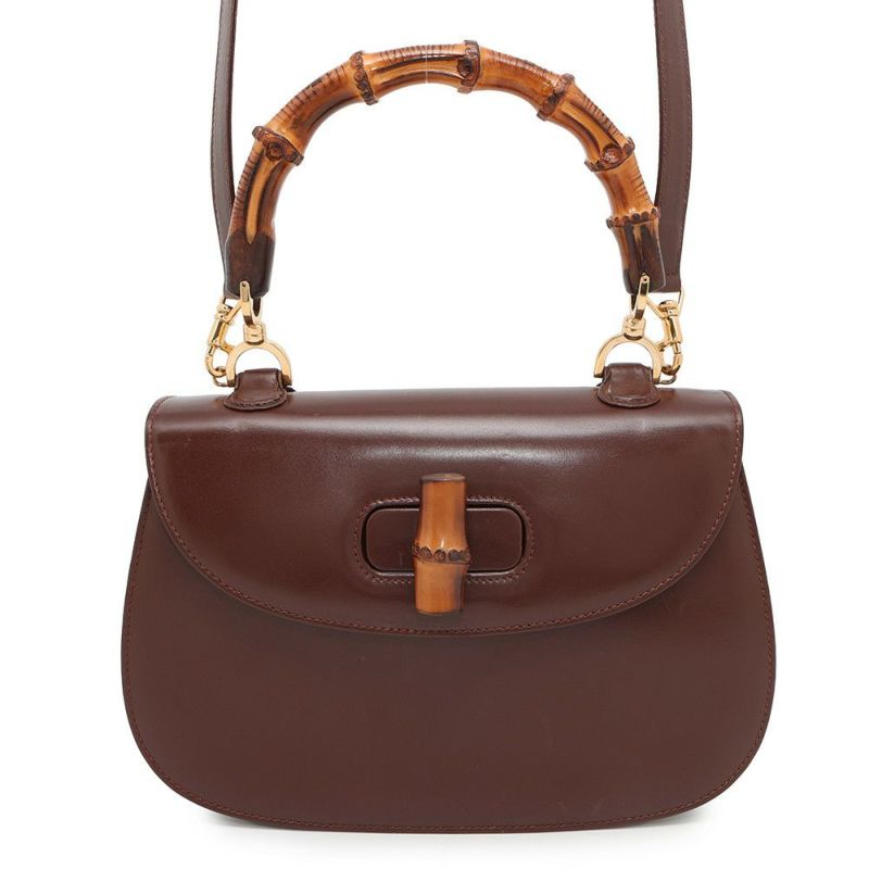 グッチ ハンドバッグ バンブー レザー 000・2113 GUCCI 2wayショルダー