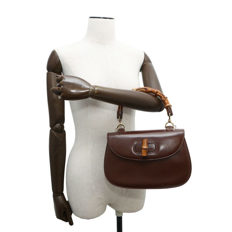 グッチ ハンドバッグ バンブー レザー 000・2113 GUCCI 2wayショルダー