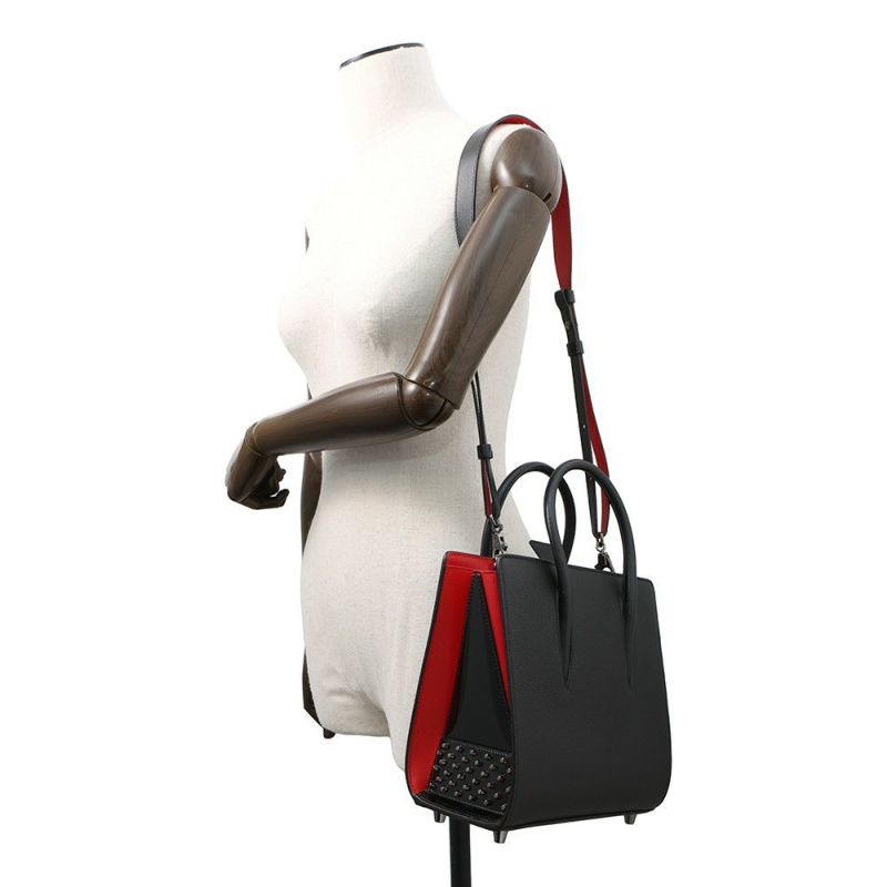 クリスチャン・ルブタン ハンドバッグ パロマ スモール レザー パテント 3175110 Christian Louboutin 2way 黒