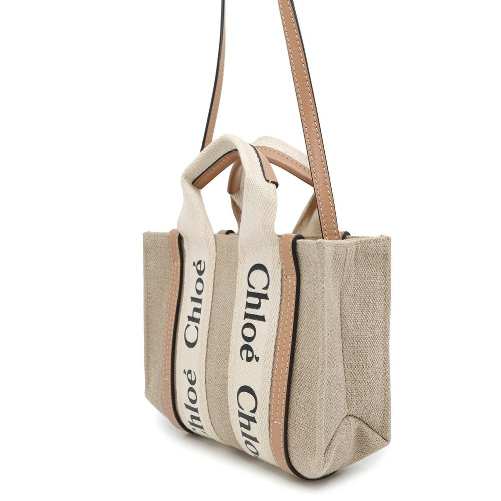クロエ ハンドバッグ ウッディ トート ミニ キャンバス CHC22AP237I2690U Chloe 2way