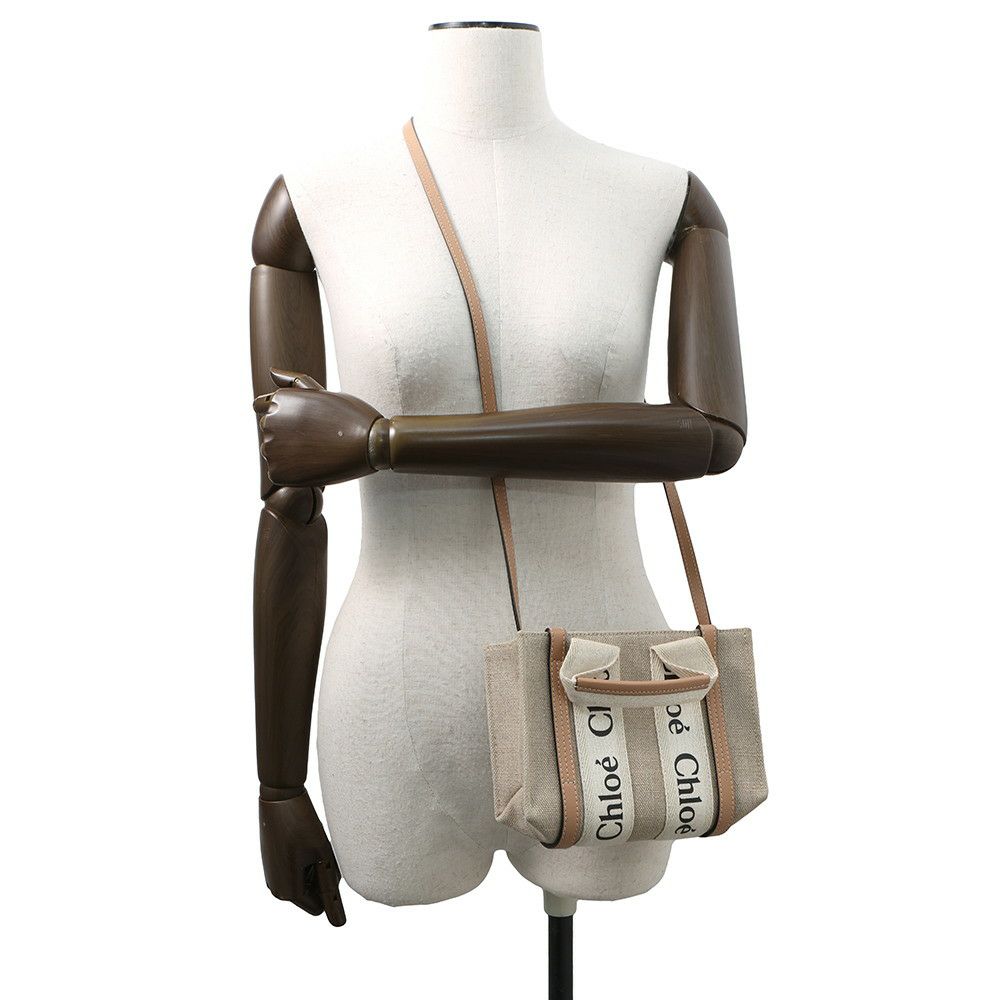 クロエ ハンドバッグ ウッディ トート ミニ キャンバス CHC22AP237I2690U Chloe 2way