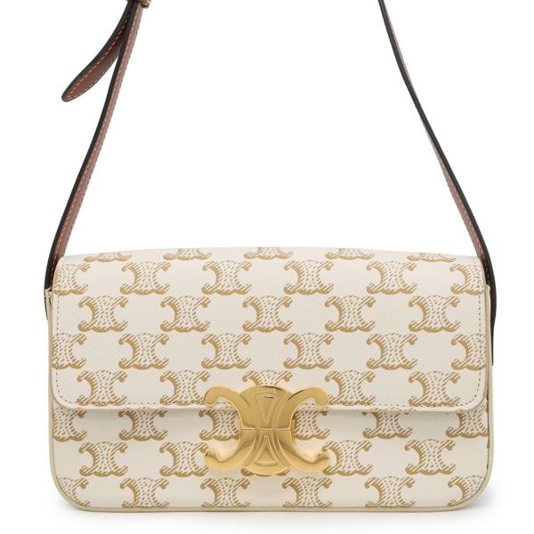 セリーヌ ショルダーバッグ トリオンフ クロード PVC 194142 CELINE ワンショルダーバッグ 白