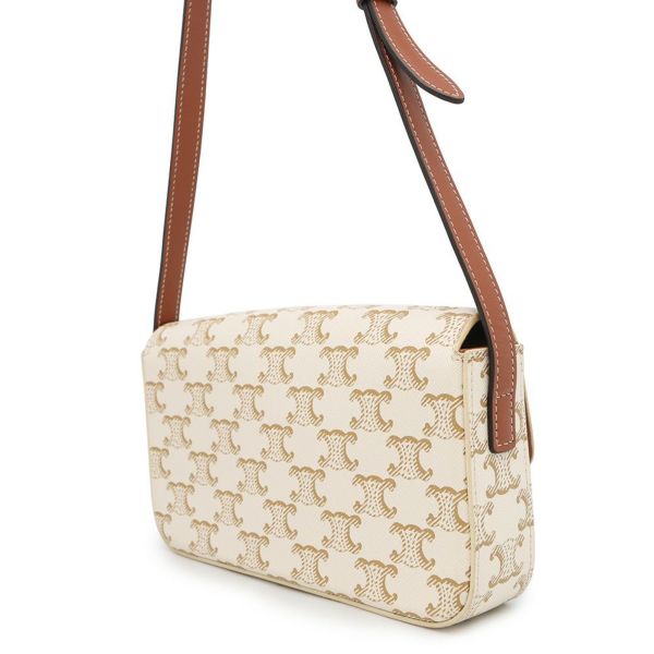 セリーヌ ショルダーバッグ トリオンフ クロード PVC 194142 CELINE ワンショルダーバッグ 白