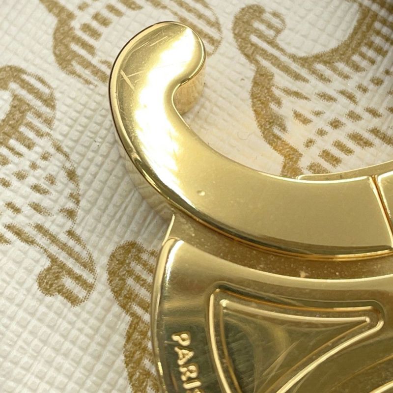 セリーヌ ショルダーバッグ トリオンフ クロード PVC 194142 CELINE ワンショルダーバッグ 白