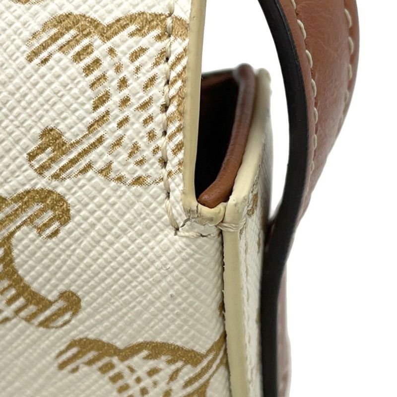 セリーヌ ショルダーバッグ トリオンフ クロード PVC 194142 CELINE ワンショルダーバッグ 白