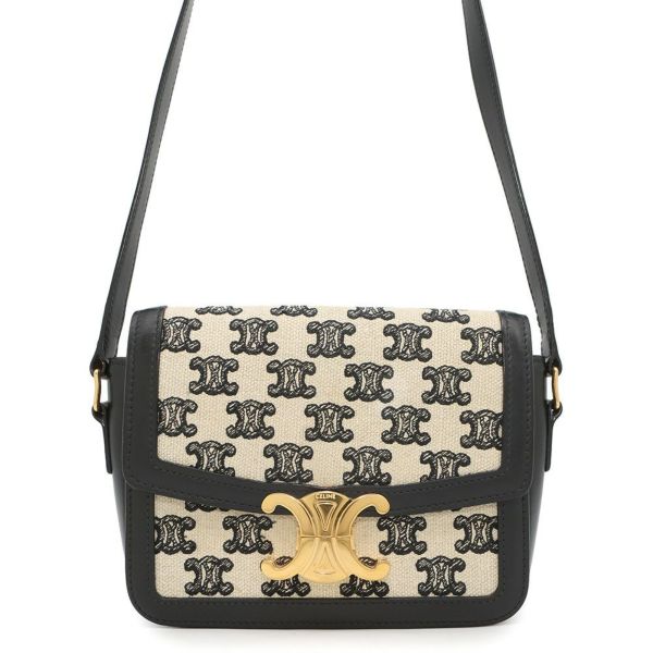 セリーヌ ショルダーバッグ ティーン トリオンフ キャンバス 188882 CELINE 黒