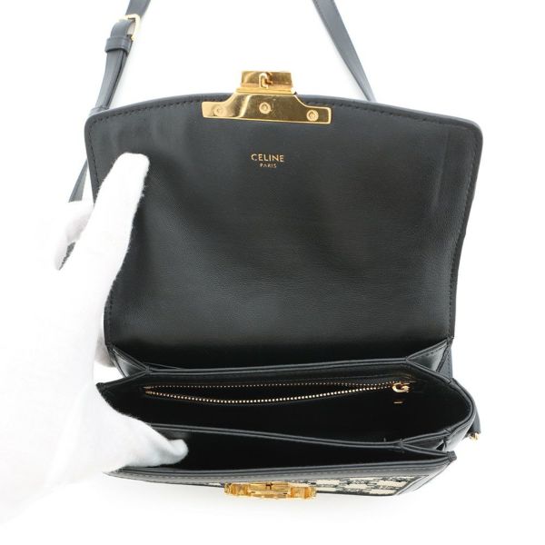 セリーヌ ショルダーバッグ ティーン トリオンフ キャンバス 188882 CELINE 黒