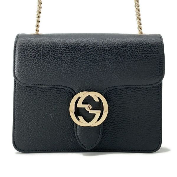 グッチ チェーンショルダーバッグ インターロッキングG 510304 GUCCI アウトレット品 黒
