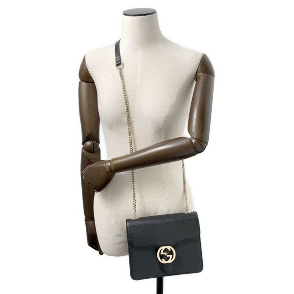 グッチ チェーンショルダーバッグ インターロッキングG 510304 GUCCI アウトレット品 黒