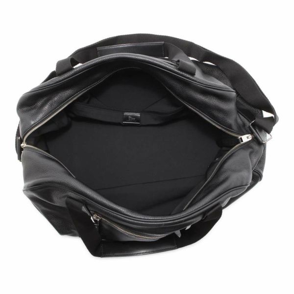 ディオール ボストンバッグ レザー Dior ディオールオム 2wayショルダー 旅行バッグ トラベル 黒
