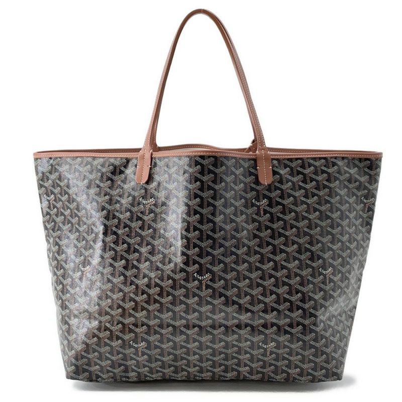 ゴヤール トートバッグ サンルイGM PVC STLOUIGMLTY01CL03P GOYARD ポーチ付き 黒 ブラウン