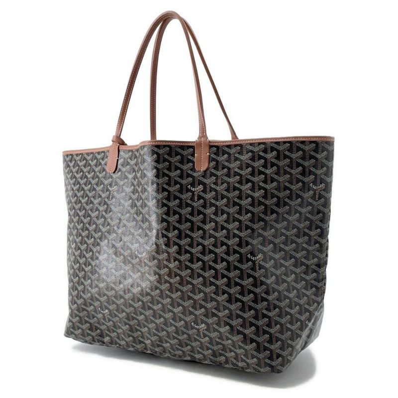ゴヤール トートバッグ サンルイGM PVC STLOUIGMLTY01CL03P GOYARD ポーチ付き 黒 ブラウン