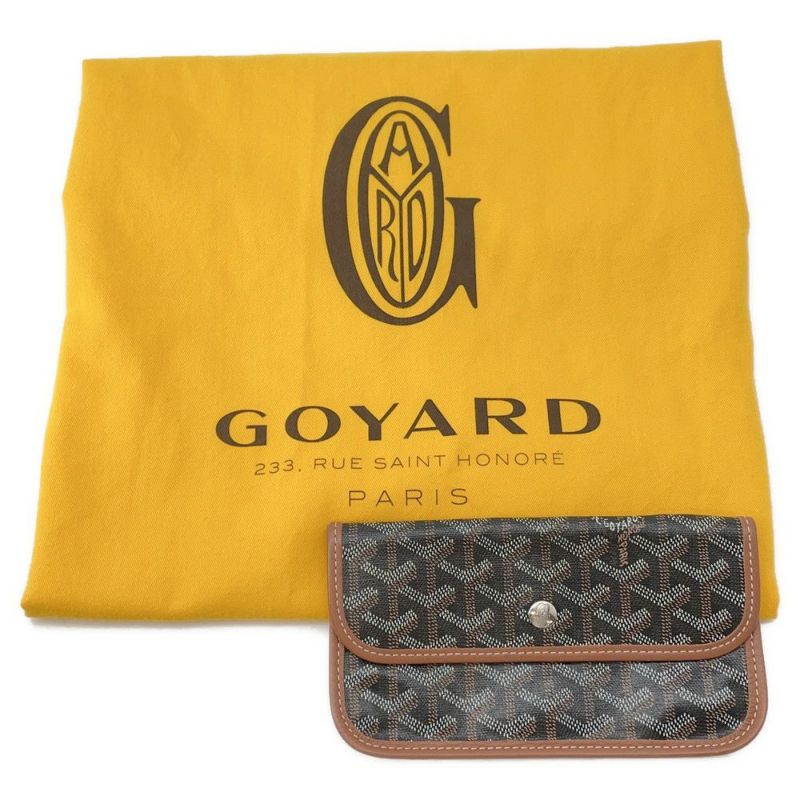 ゴヤール トートバッグ サンルイGM PVC STLOUIGMLTY01CL03P GOYARD ポーチ付き 黒 ブラウン