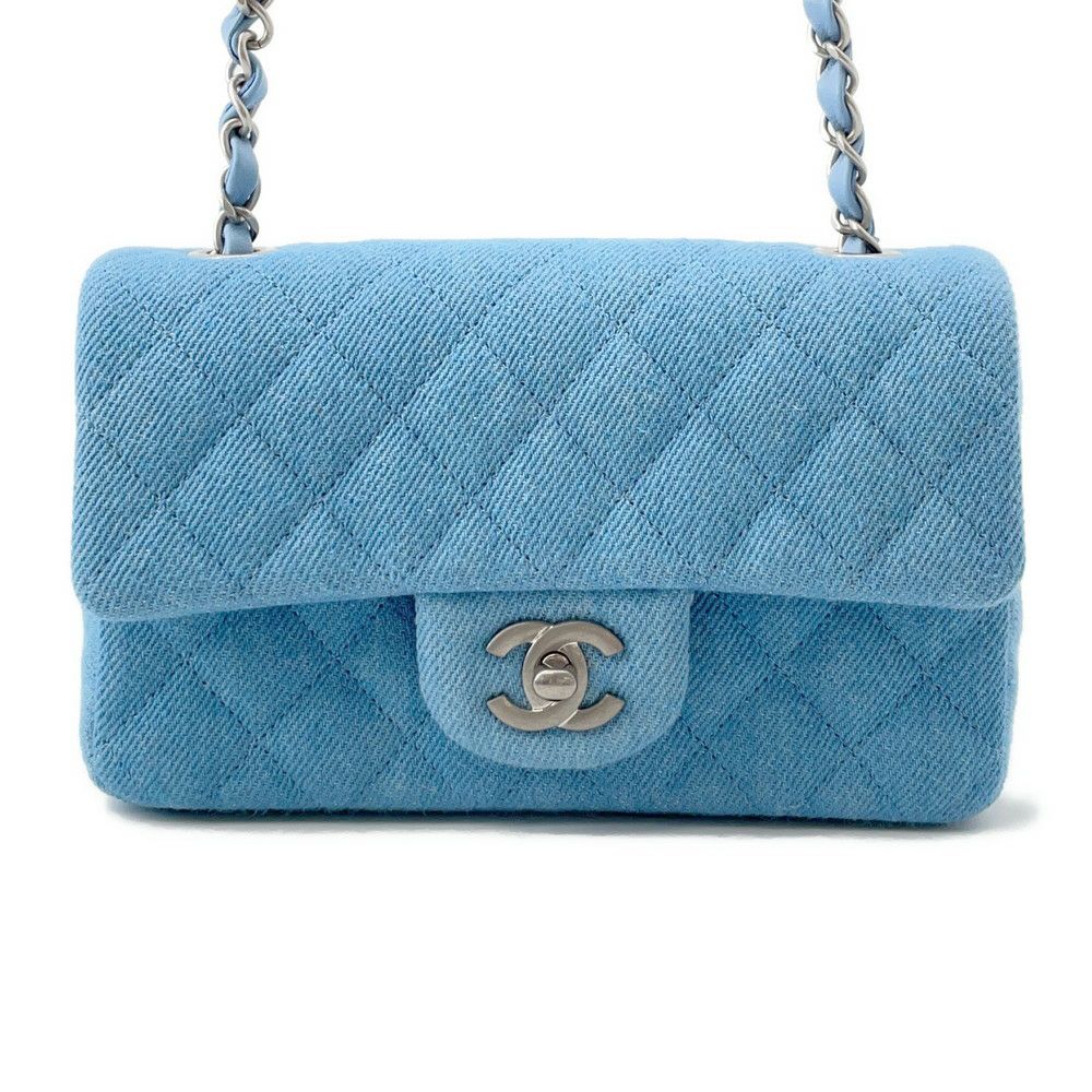 シャネル チェーンショルダーバッグ ココマーク ミニマトラッセ デニム A69900 CHANEL フラップ