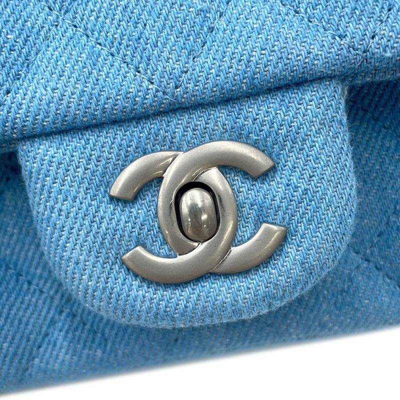シャネル チェーンショルダーバッグ ココマーク ミニマトラッセ デニム A69900 CHANEL フラップ