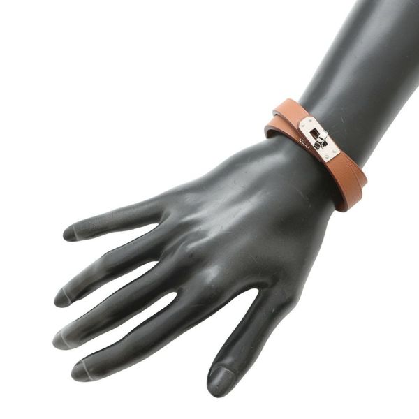 エルメス ブレスレット ミニ・ケリー・ドゥブルトゥール ゴールド/シルバー金具 スイフト B刻印 サイズT2