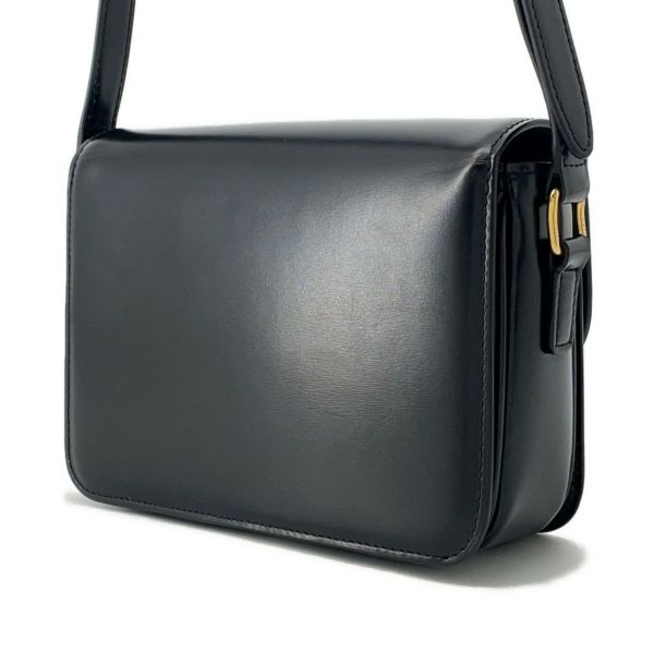 セリーヌ ショルダーバッグ ティーン トリオンフ シャイニーカーフレザー 188423 CELINE 黒