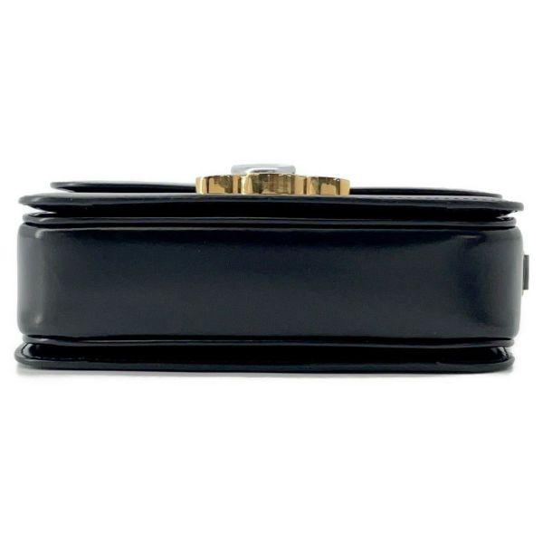 セリーヌ ショルダーバッグ ティーン トリオンフ シャイニーカーフレザー 188423 CELINE 黒