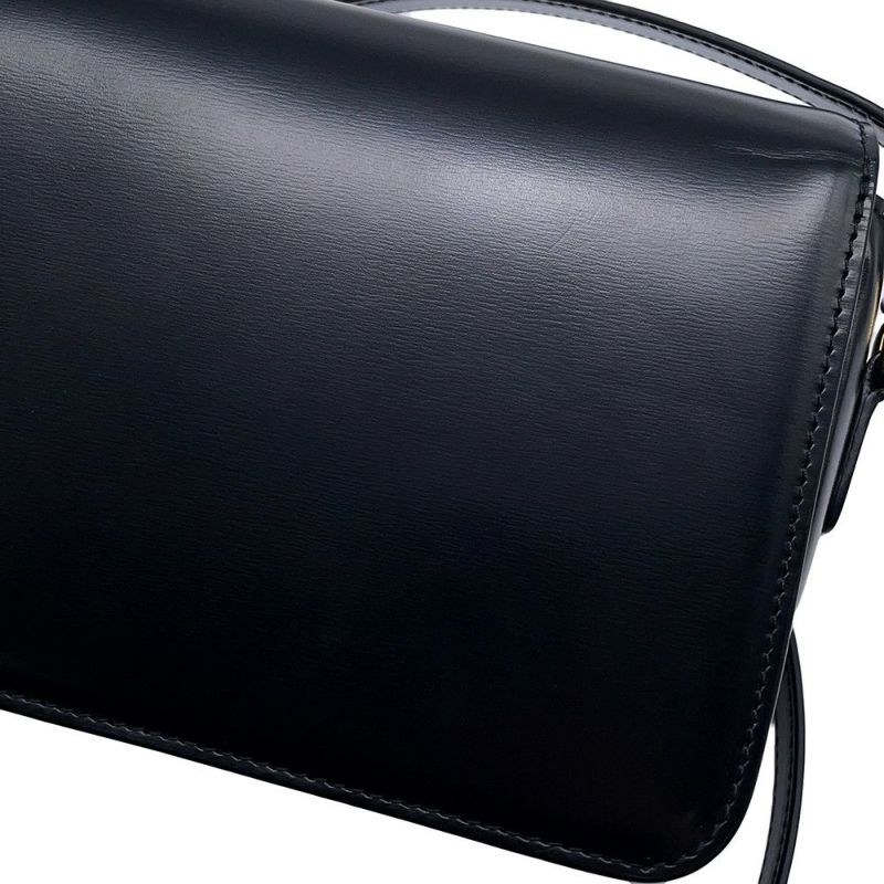 セリーヌ ショルダーバッグ ティーン トリオンフ シャイニーカーフレザー 188423 CELINE 黒