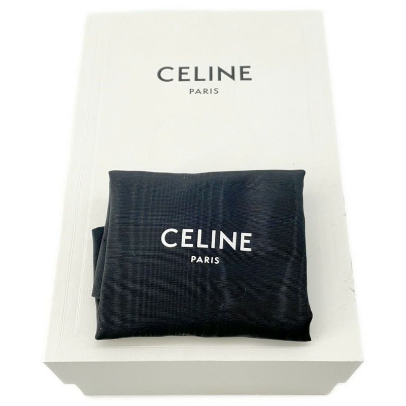 セリーヌ ショルダーバッグ ティーン トリオンフ シャイニーカーフレザー 188423 CELINE 黒