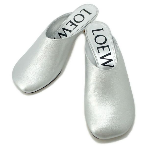 ロエベ ミュール トイ ミュール 45 ラミネートラムスキン LLST379X06 レディースサイズ38 LOEWE 靴