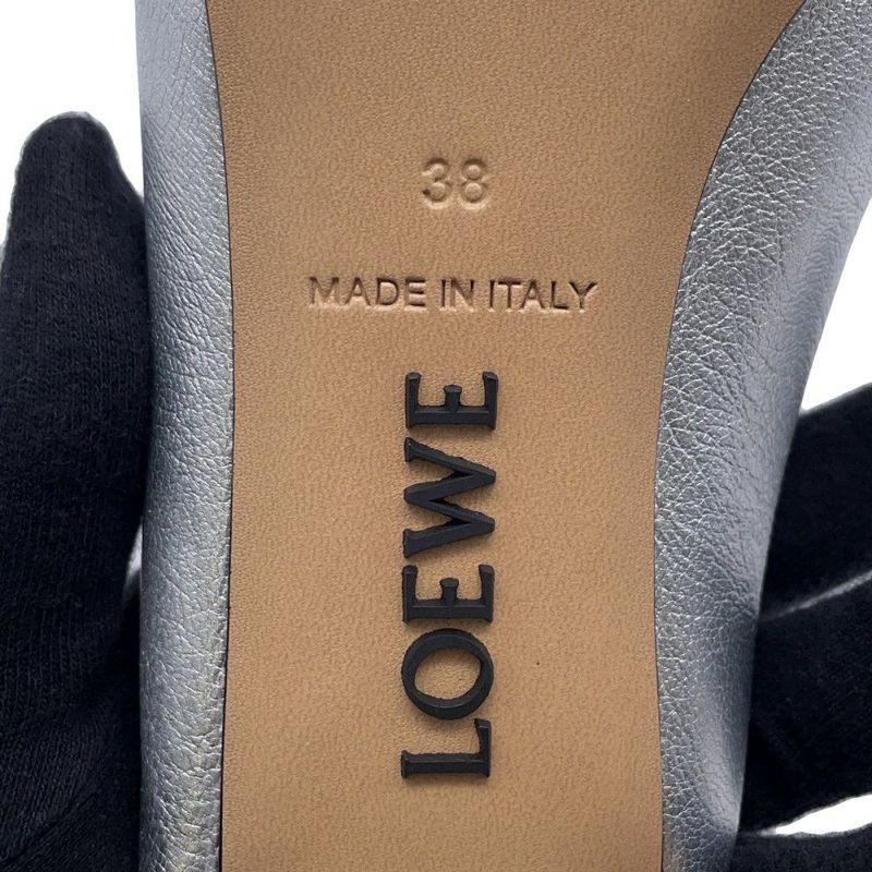 ロエベ ミュール トイ ミュール 45 ラミネートラムスキン LLST379X06 レディースサイズ38 LOEWE 靴