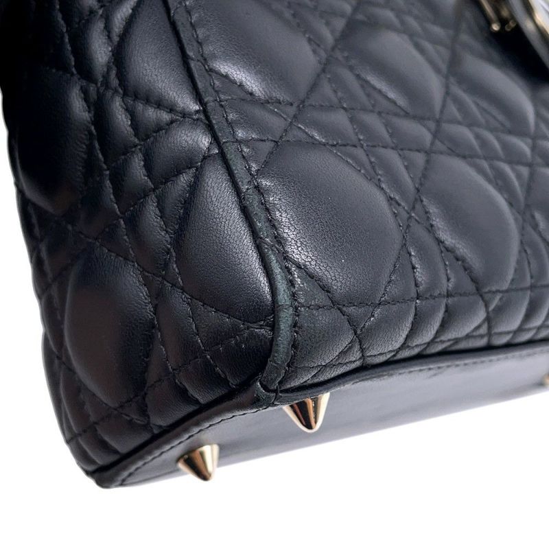 クリスチャン・ディオール ハンドバッグ マイレディディオール カナージュ M0538OCEA Christian Dior バッグ 2wayショルダー 黒