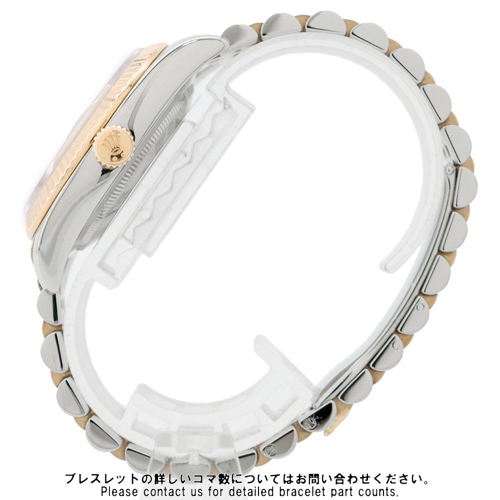 ロレックス デイトジャスト D番 SS/K18YG 116233 ROLEX 腕時計 ブラック/シルバー文字盤