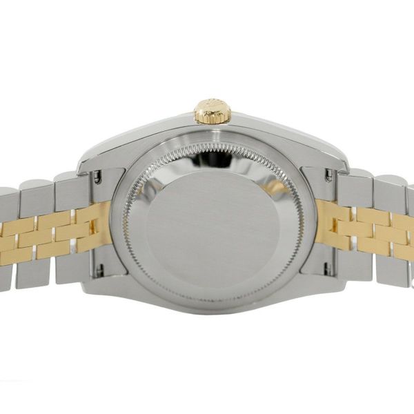 ロレックス デイトジャスト D番 SS/K18YG 116233 ROLEX 腕時計 ブラック/シルバー文字盤