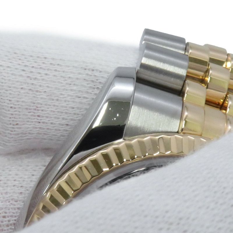 ロレックス デイトジャスト D番 SS/K18YG 116233 ROLEX 腕時計 ブラック/シルバー文字盤