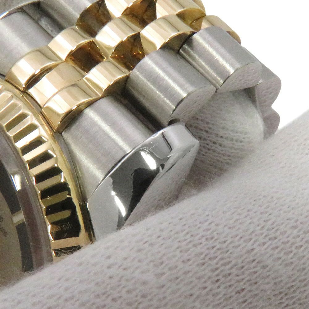 ロレックス デイトジャスト D番 SS/K18YG 116233 ROLEX 腕時計 ブラック/シルバー文字盤