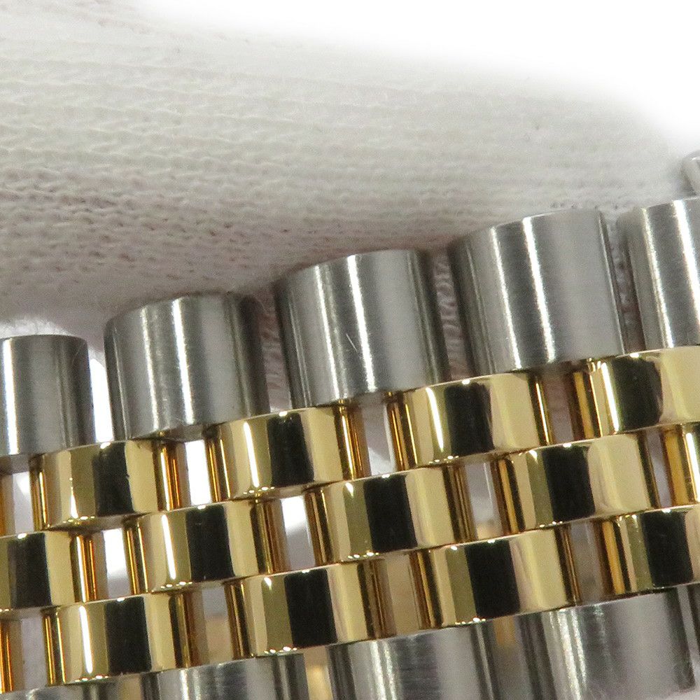 ロレックス デイトジャスト D番 SS/K18YG 116233 ROLEX 腕時計 ブラック/シルバー文字盤