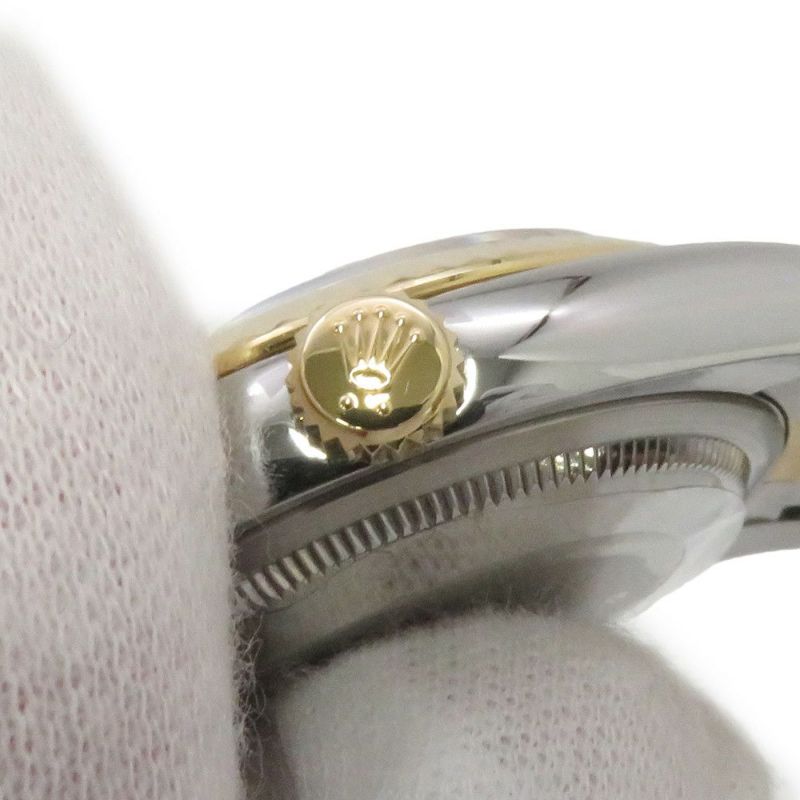 ロレックス デイトジャスト D番 SS/K18YG 116233 ROLEX 腕時計 ブラック/シルバー文字盤