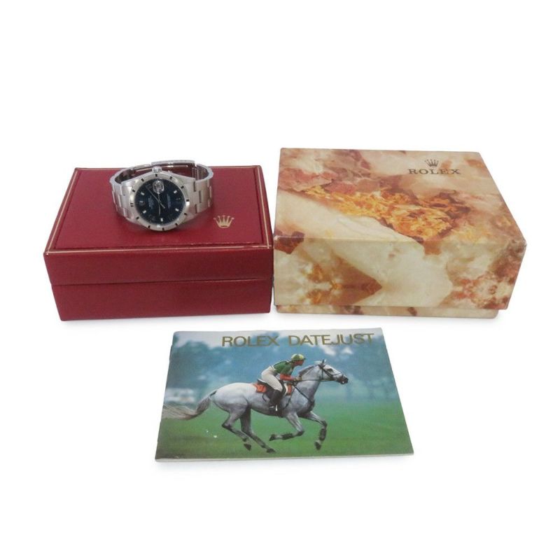 ロレックス オイスターパーペチュアル デイト Y番 15210 ROLEX 腕時計 ブルー文字盤 アラビア