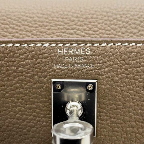 エルメス ハンドバッグ ケリー25 内縫い エトゥープ/シルバー金具 トゴ B刻印 HERMES 2way