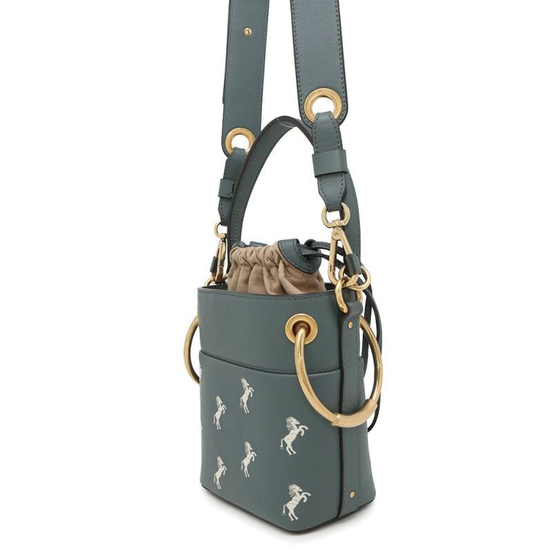 クロエ ハンドバッグ ロイ レザー ホース刺繍 バケットバッグ Chloe 2wayショルダー