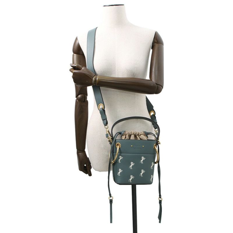 クロエ ハンドバッグ ロイ レザー ホース刺繍 バケットバッグ Chloe 2wayショルダー